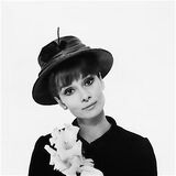 Audrey Hepburn wearing a hat by Givenchy, Vogue August 1964 Framed Art print by Cecil Beaton