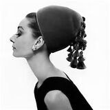 Audrey Hepburn wearing a Givenchy hat # 1, Vogue August 1964 Framed Art print by Cecil Beaton