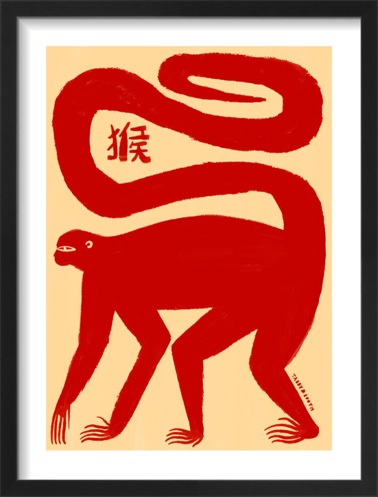 Monkey Framed Art Print by Tabby Booth