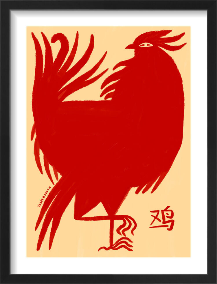Rooster Framed Art Print by Tabby Booth