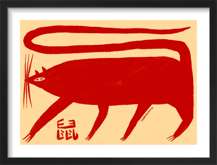 Rat Framed Art Print by Tabby Booth