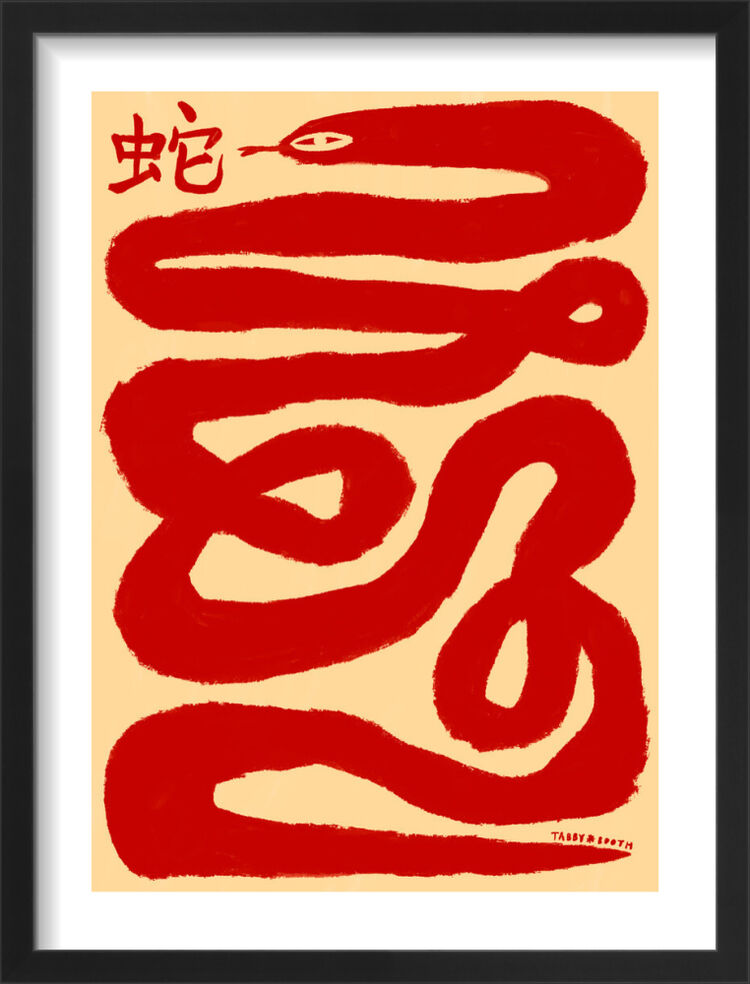 Snake Framed Art Print by Tabby Booth