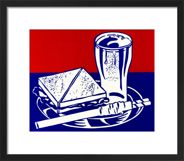 Sandwich and Soda, 1964 by Roy Lichtenstein Framed Art Print