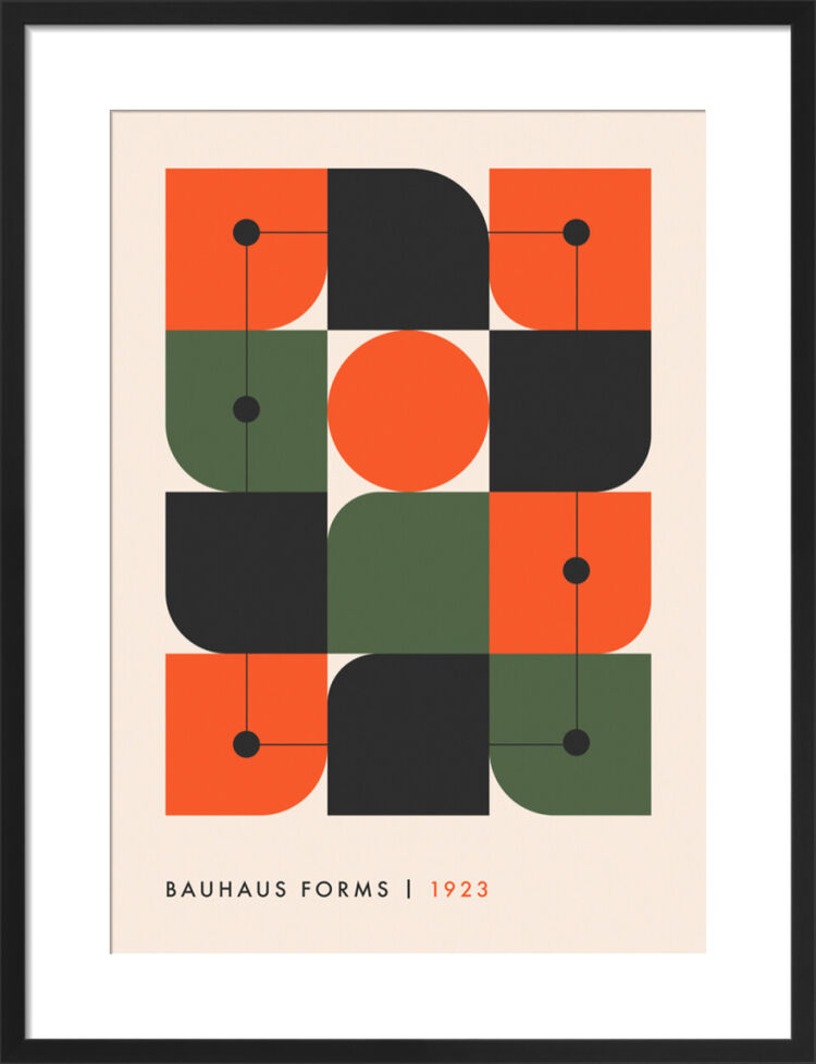 Bauhaus Forms1Framed Art Print by Neil Stevens