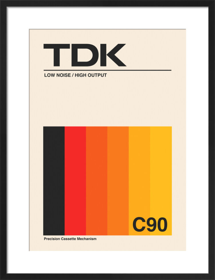 TDK C90 Framed Art Print by Neil Stevens