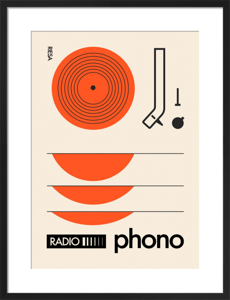 Phono Framed Art Print by Neil Stevens
