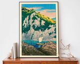 The Kiso River Framed Art Print by Hasui Kawase