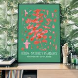 Poetry of Plants Pink & Green Botanical Framed Print