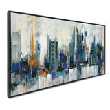City Skyline I Framed Canvas Art Print by Joanne Last