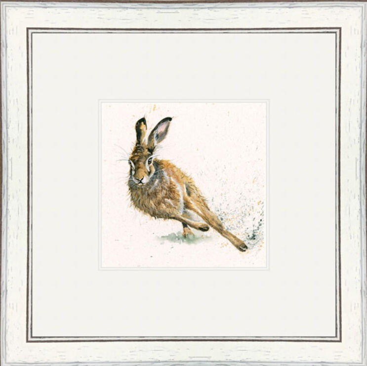 Running Wild - Hares Framed Limited Edition Art Print by Kay Johns