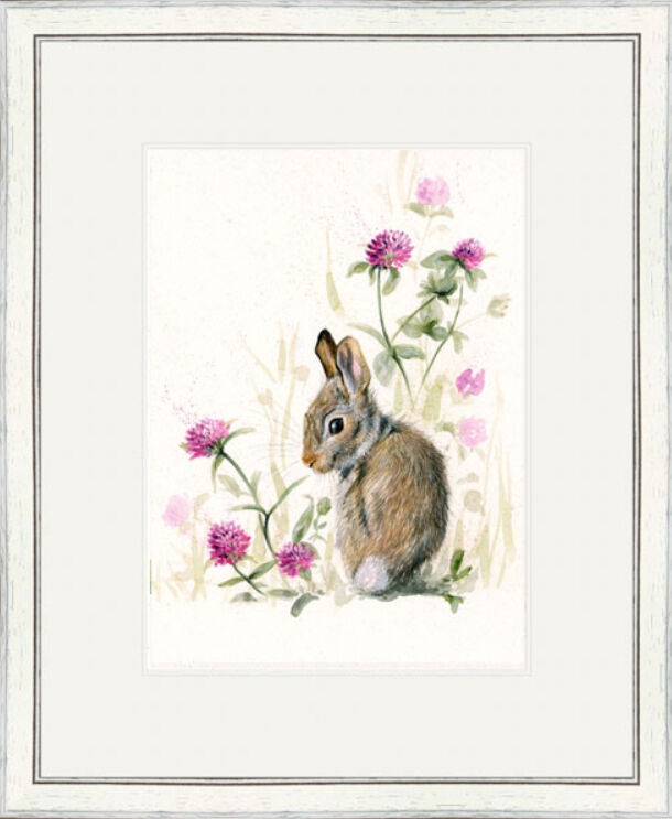 In the Pink - Leveret Framed Limited Edition Art Print by Kay Johns