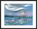 Poolbeg Chimneys Framed Art Print by Alison McIlkenny