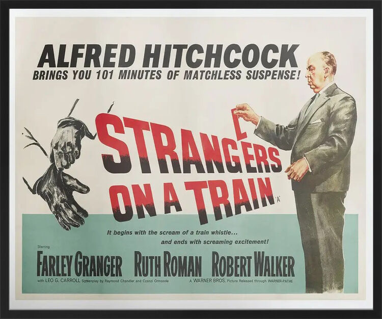 Alfred Hitchcock's Strangers On A Train Movie Poster