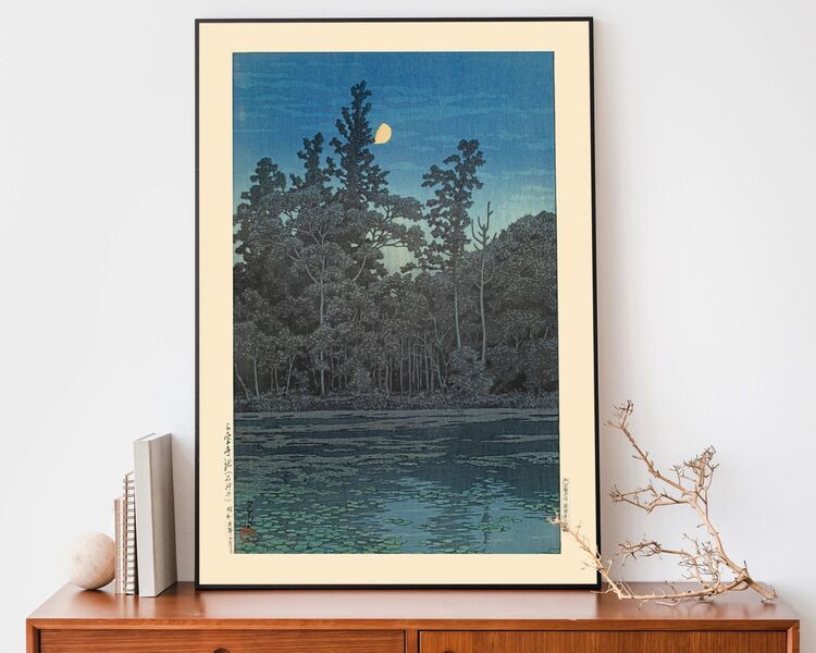 Sanpoji Pond Framed Art Print by Hasui Kawase