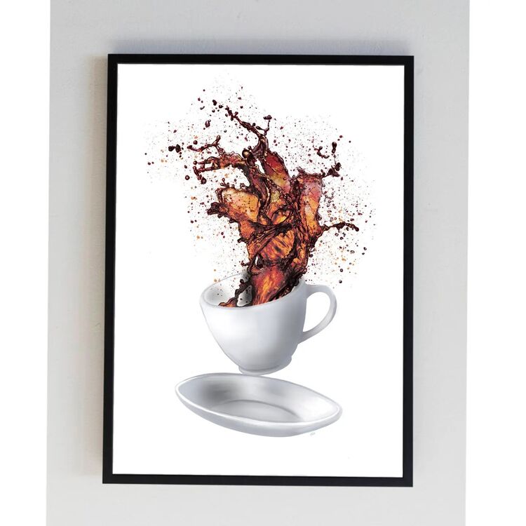 Coffee Cup Splatter Print