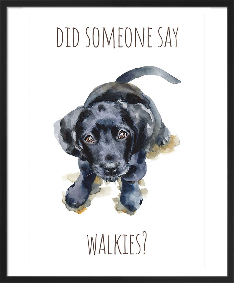 Black Lab Framed Art Print by Louise Nisbet