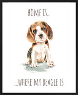 Beagle Framed Art Print by Louise Nisbet