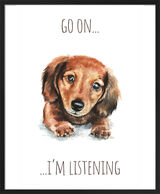 Dachshund Framed Art Print by Louise Nisbet