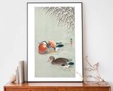 Mandarin Ducks Framed Art Print by Hasui Kawase