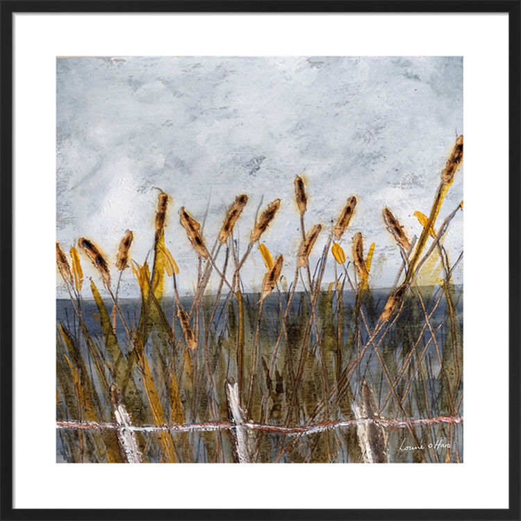 Autumn Bullrushes Framed Art Print by Louise O'Hara