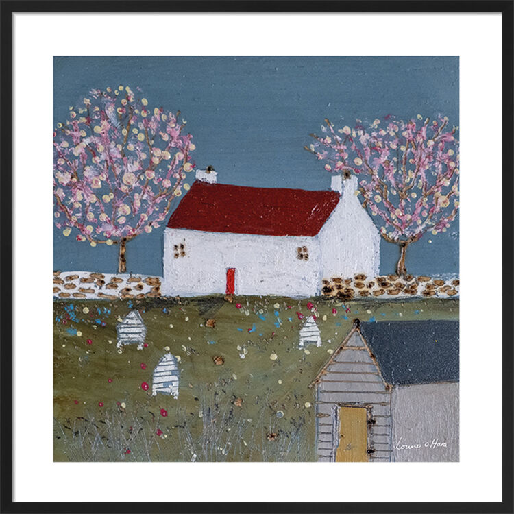 The Shed with the Yellow Door II Framed Art Print by Louise O'Hara
