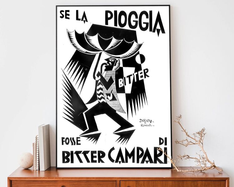 Vintage Bitter Campari Abstract Print 3 Framed Art Print