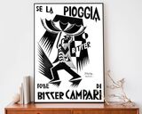 Vintage Bitter Campari Abstract Print 3 Framed Art Print