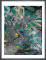 Greens And Blacks Framed Art Print by Anna Bernad