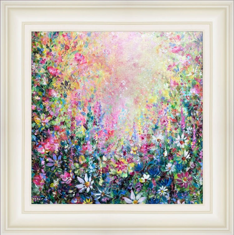 Shades of Pink Original Acrylic Artwork by Jan Rogers