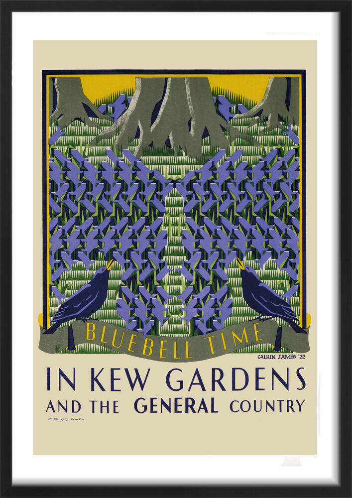 Bluebell Time In Kew Gardens, 1931 Framed Art Print by Margaret Calkin James