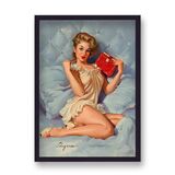 1960's Inspired Pin Up Girl in Sheer Nightdress Poster by Gil Elvgren