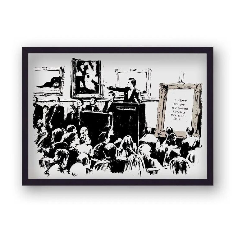 Auction Art V2 Framed Art Print by Banksy