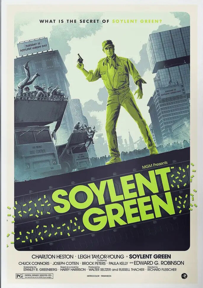Soylent Green Reworked Vintage Movie Poster