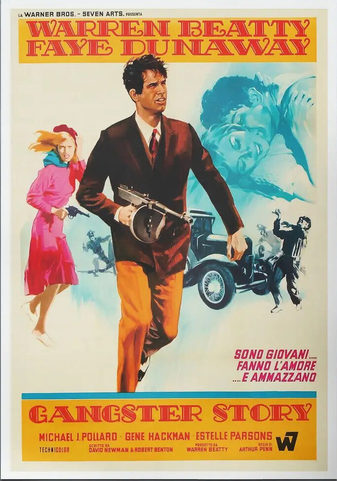 Gangster Story Bonnie & Clyde Vintage Movie Poster