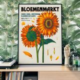 Amsterdam Bloemenmarkt Flower Market Sunflowers Framed Print