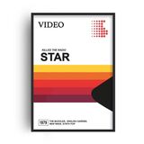 Video Killed The Radio Star 1970s Retro Music Home Decor Framed Art Print