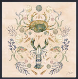 Crustacean Celebration - Sand Framed Art Print by Louise Nisbet