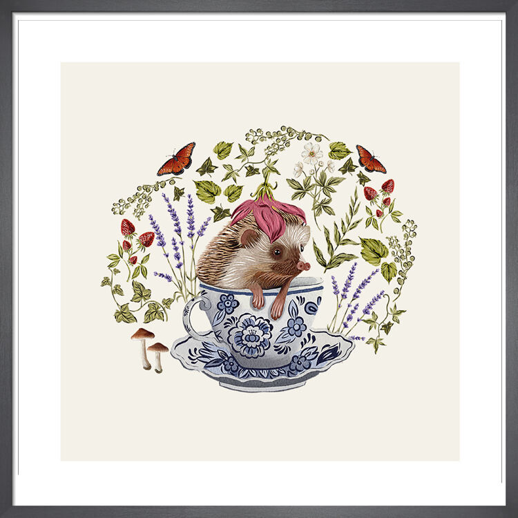 Woodland Hedgehog Framed Art Print by Tall Boy Prints