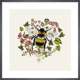 Woodland Bumblebee Framed Art Print by Tall Boy Prints