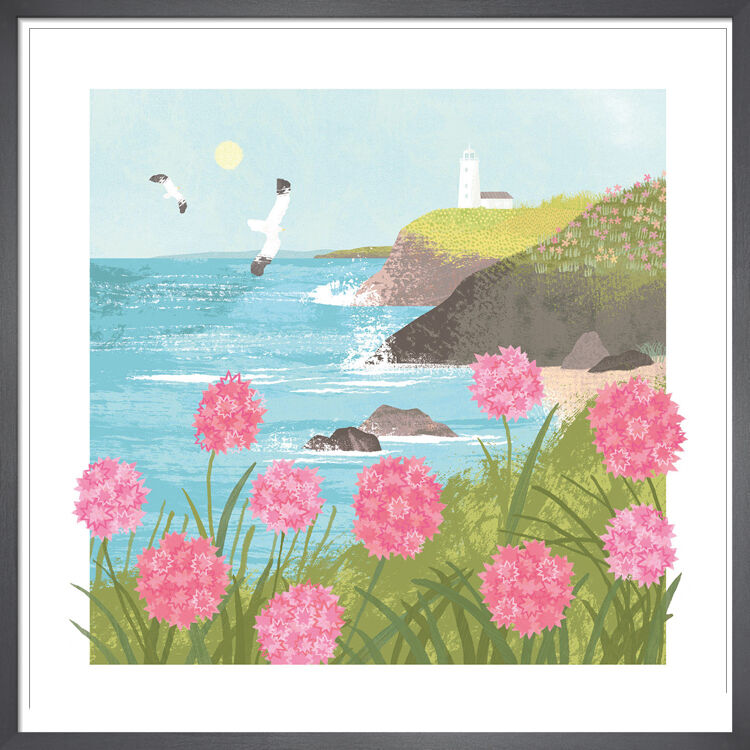 Cornwall Coast Framed Art Print by Tall Boy Prints