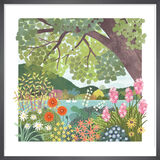 Swan Lake Framed Art Print by Tall Boy Prints