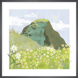 Grassy Mountain Framed Art Print by Tall Boy Prints