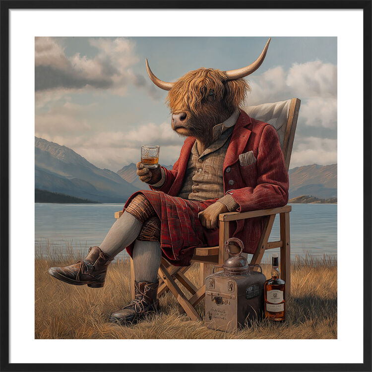 Another Dram by the Loch Framed Art Print by Ada Ingram