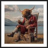 Another Dram by the Loch Framed Art Print by Ada Ingram