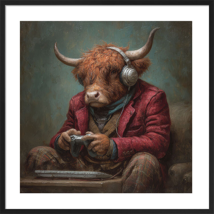 Highland Gamer Framed Art Print by Ada Ingram
