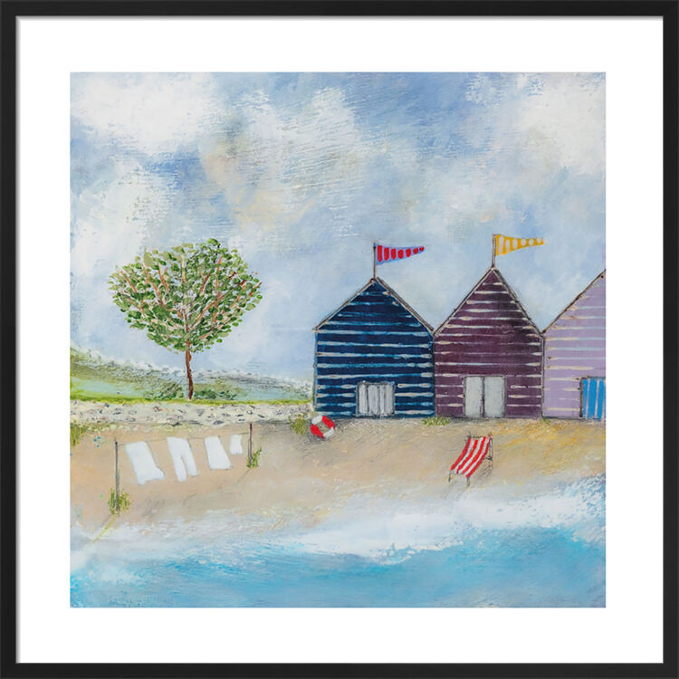 A Long Beach Day I Framed Art Print by Louise O'Hara