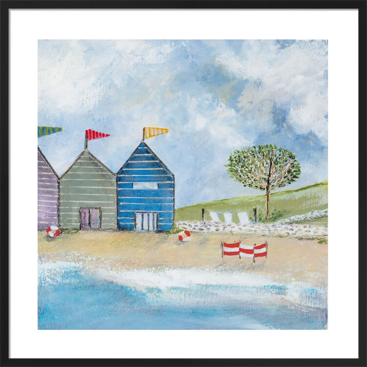 A Long Beach Day II Framed Art Print by Louise O'Hara