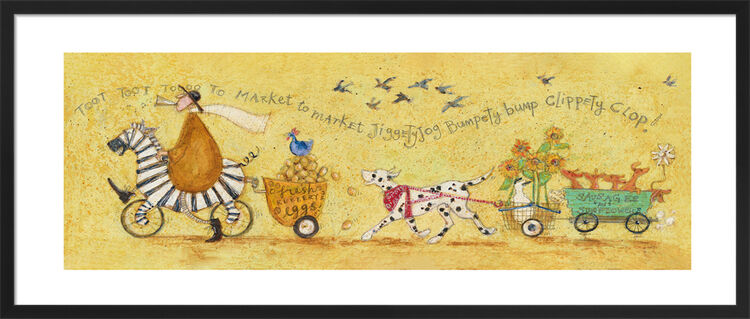 Toot Toot Toooo to Market Framed Art Print by Sam Toft