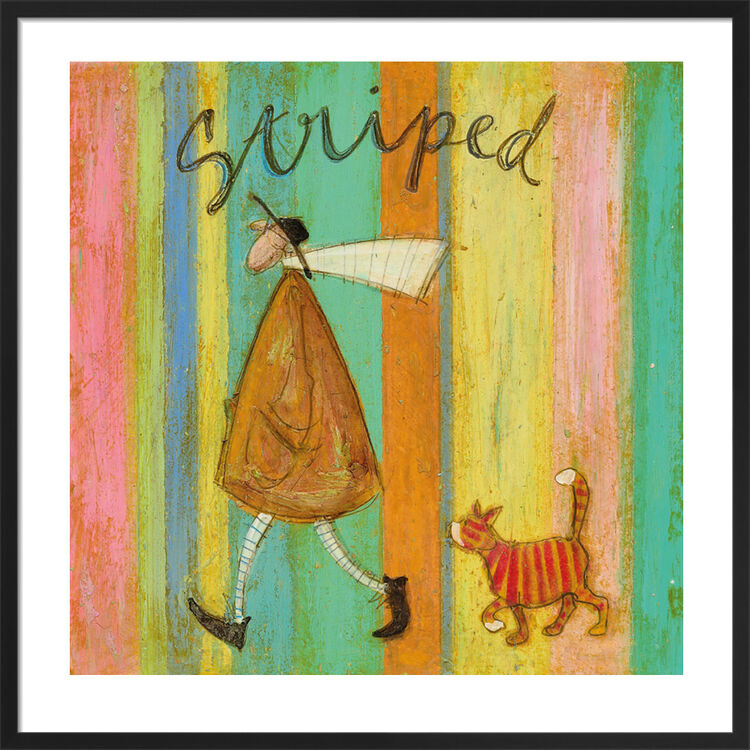 Striped Framed Art Print by Sam Toft
