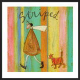 Striped Framed Art Print by Sam Toft